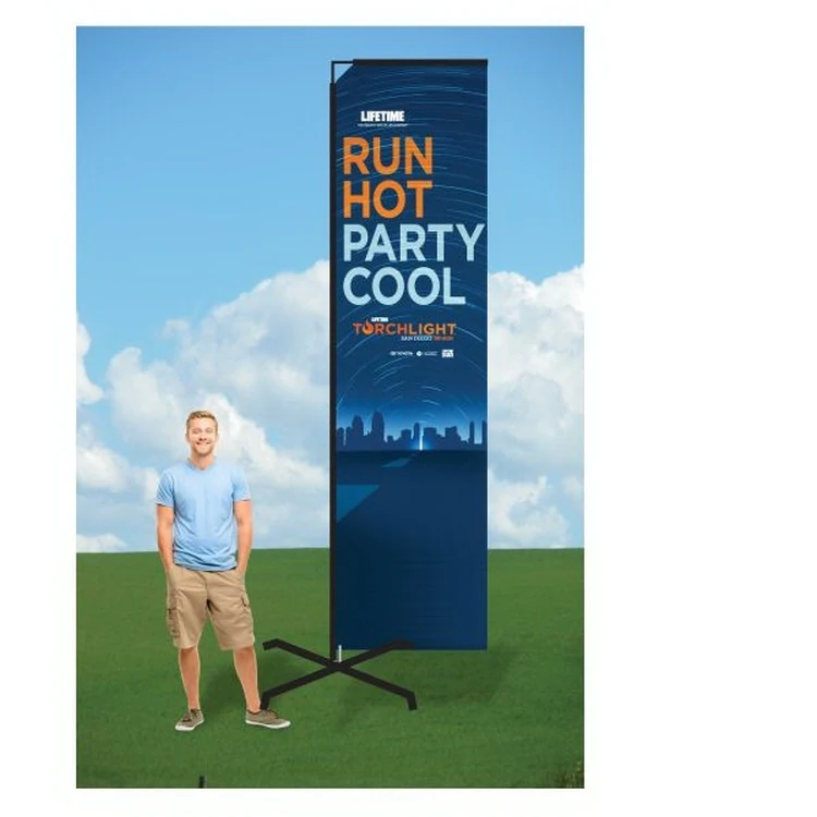 9ft Banner Flag with X Stand-Double 1