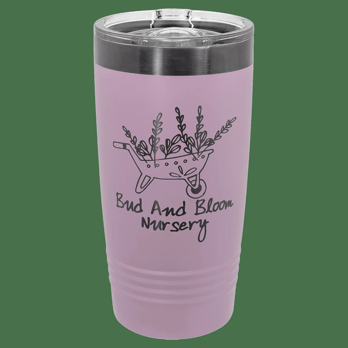 Polar Camel 20 oz. Moody Lilac/Ghost Black ION-Plated Black Ringneck Tumbler with Slider Lid 1