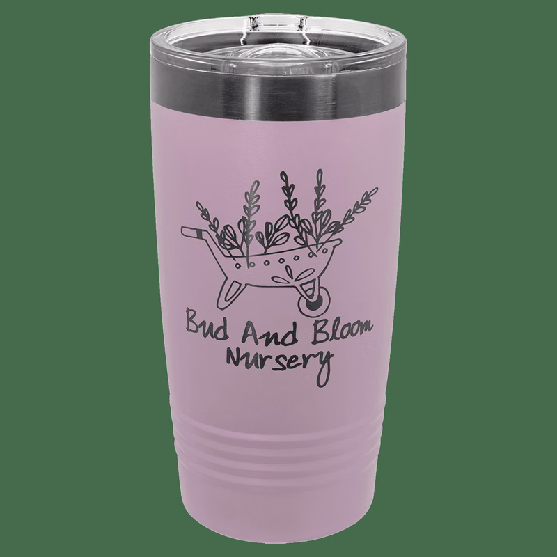 Polar Camel 20 oz. Moody Lilac/Ghost Black ION-Plated Black Ringneck Tumbler with Slider Lid