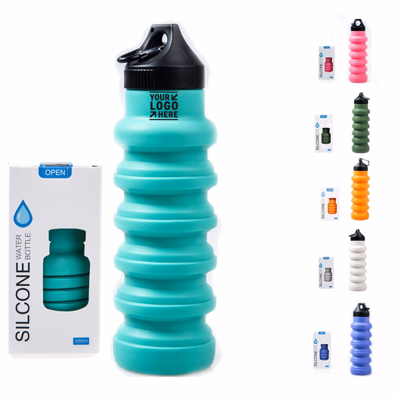 500ML Outdoor Silicone Collapsible Water Bottle