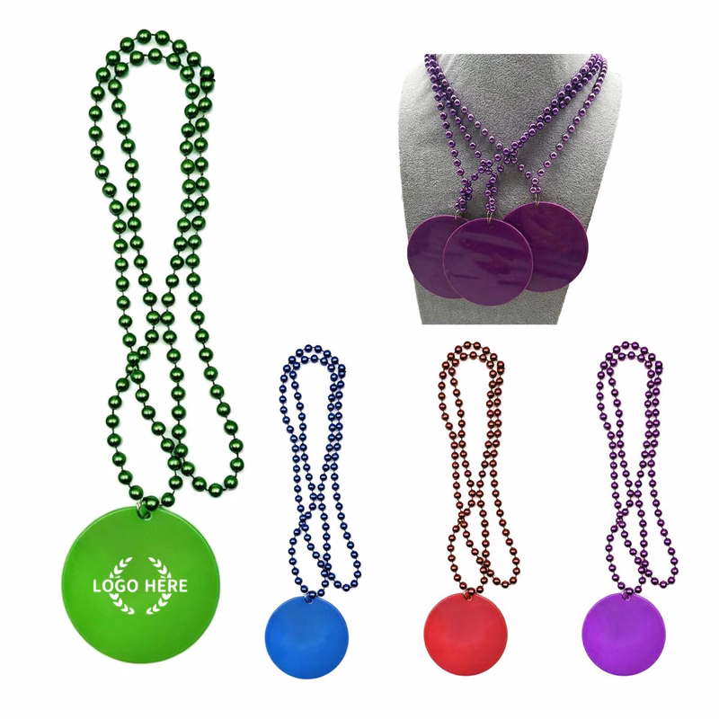 Festive Mardi Gras Plastic Necklace