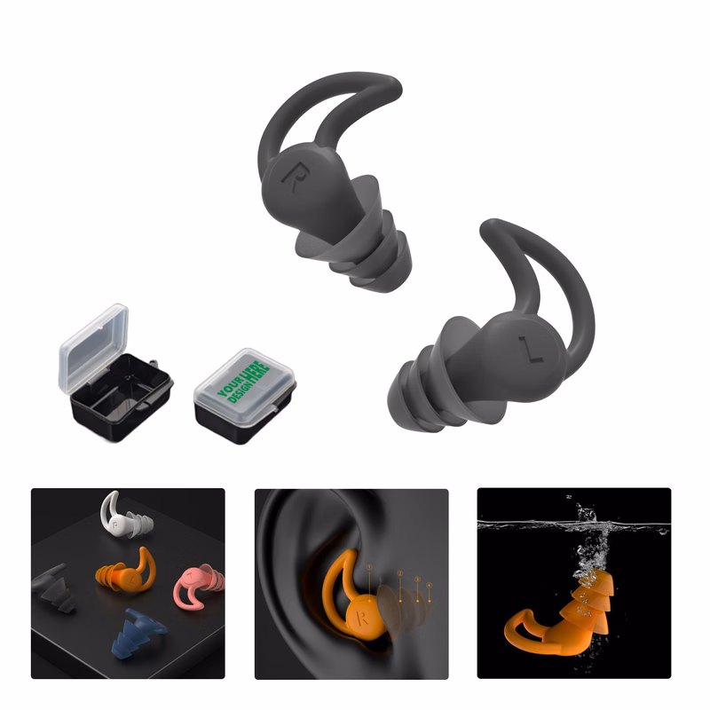 MOQ50 Silicone Noise Reduction Earplugs for Sleep and Swimming