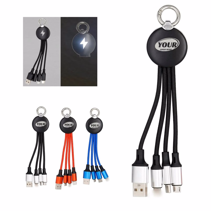 3in1 Charging Cable With Light Up Logo