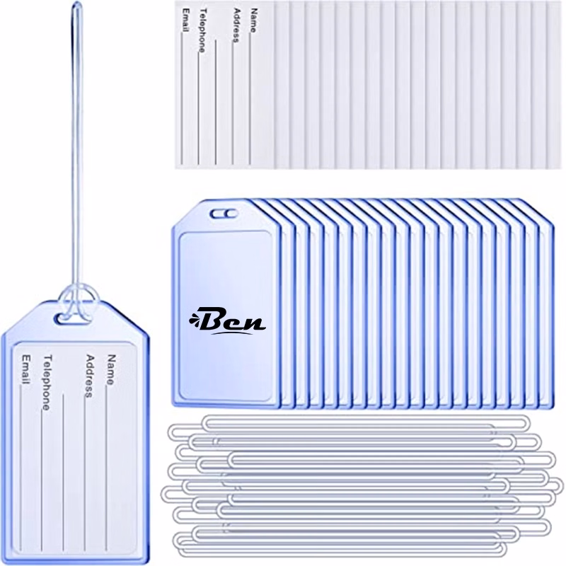 Pvc Clear Luggage Travel Bag Tags