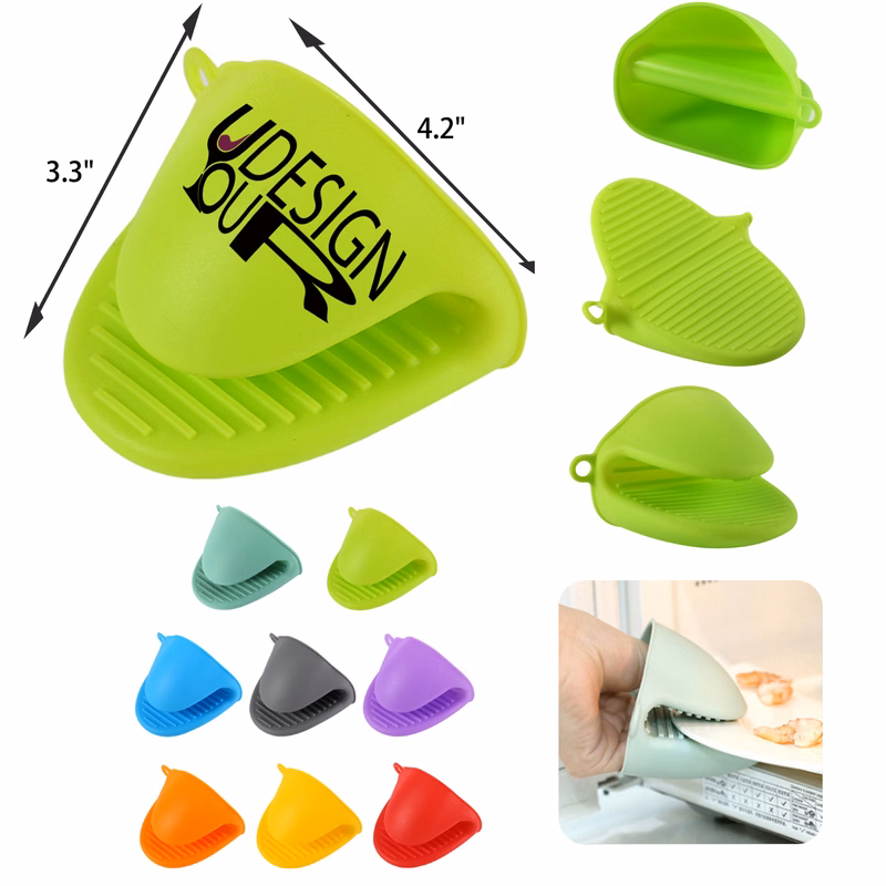 MOQ 50 PCS Heat Resistant Silicone Cooking Pinch Mitt