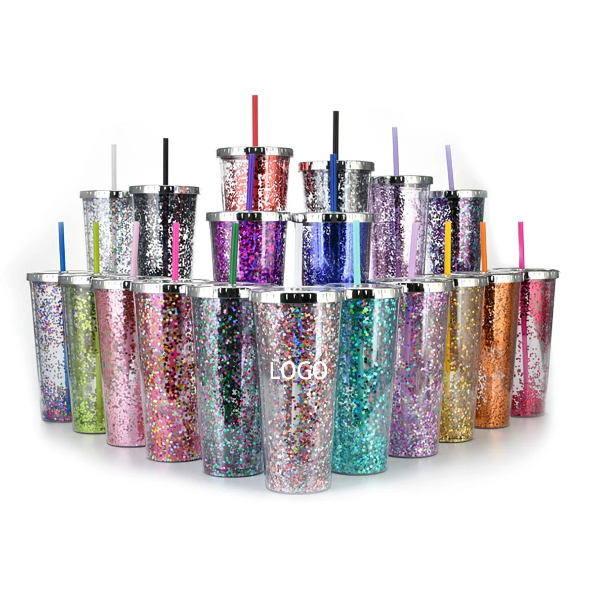 24 Oz Glitter Tumbler 1