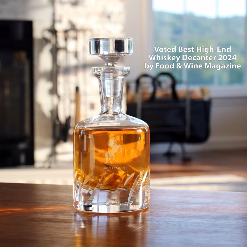 Beveled Blade Lead-Free Crystal Decanter