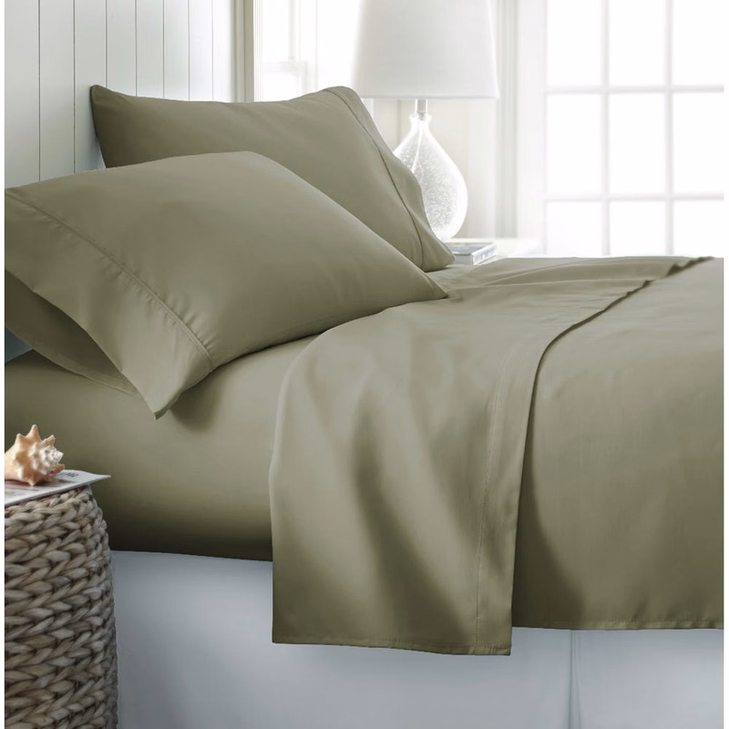 Microfiber Bed Sheet Sets - Sage Full 4 Piece Double-Brushed