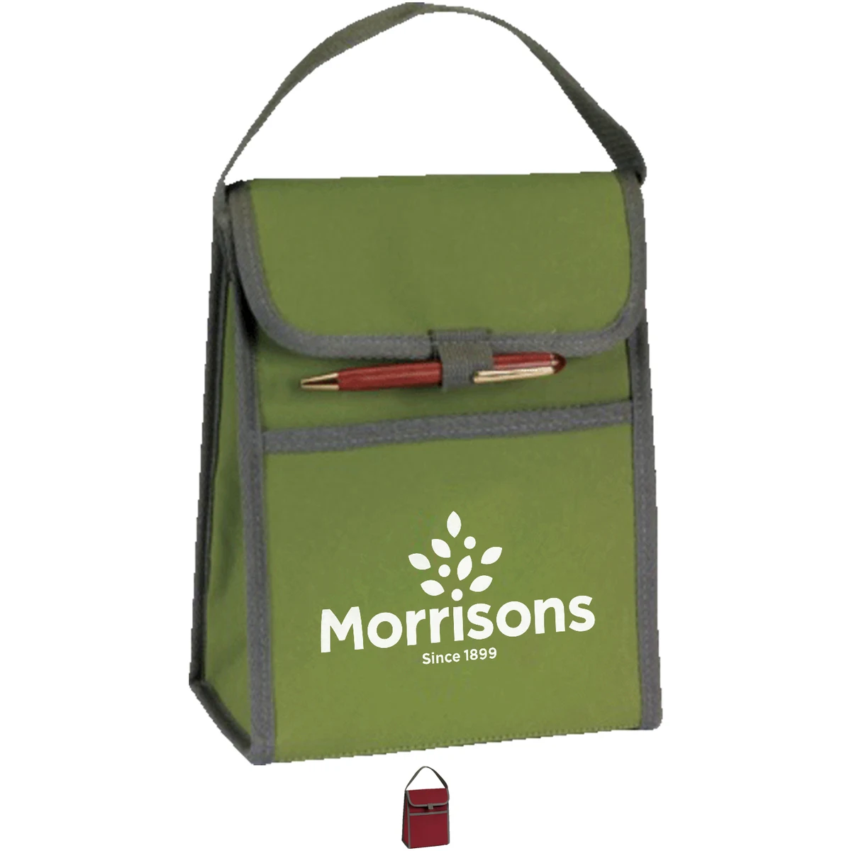 Eco-Insulated Tear Resistant 6 Pack Cooler Lunch Bag w/ Front Pocket (8.5” x 10” x 6”) 1