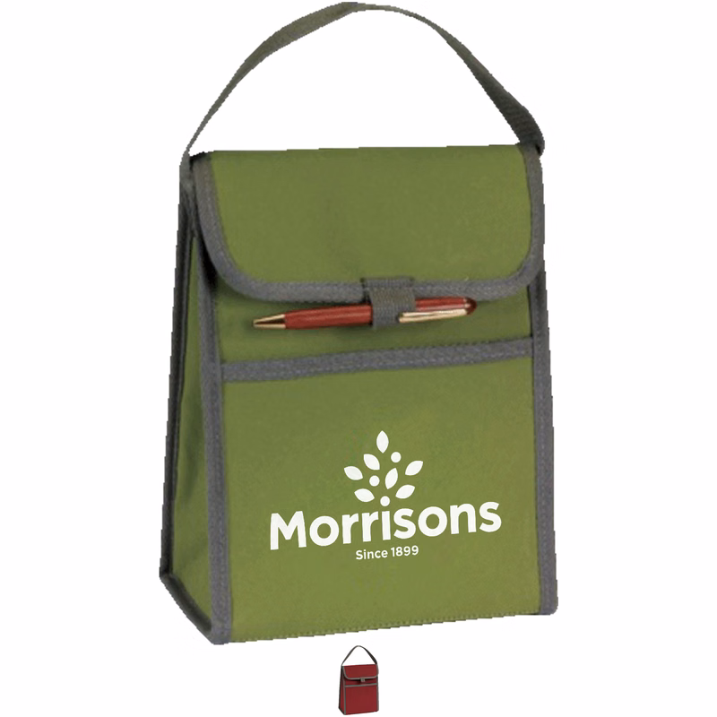 Eco-Insulated Tear Resistant 6 Pack Cooler Lunch Bag w/ Front Pocket (8.5” x 10” x 6”)