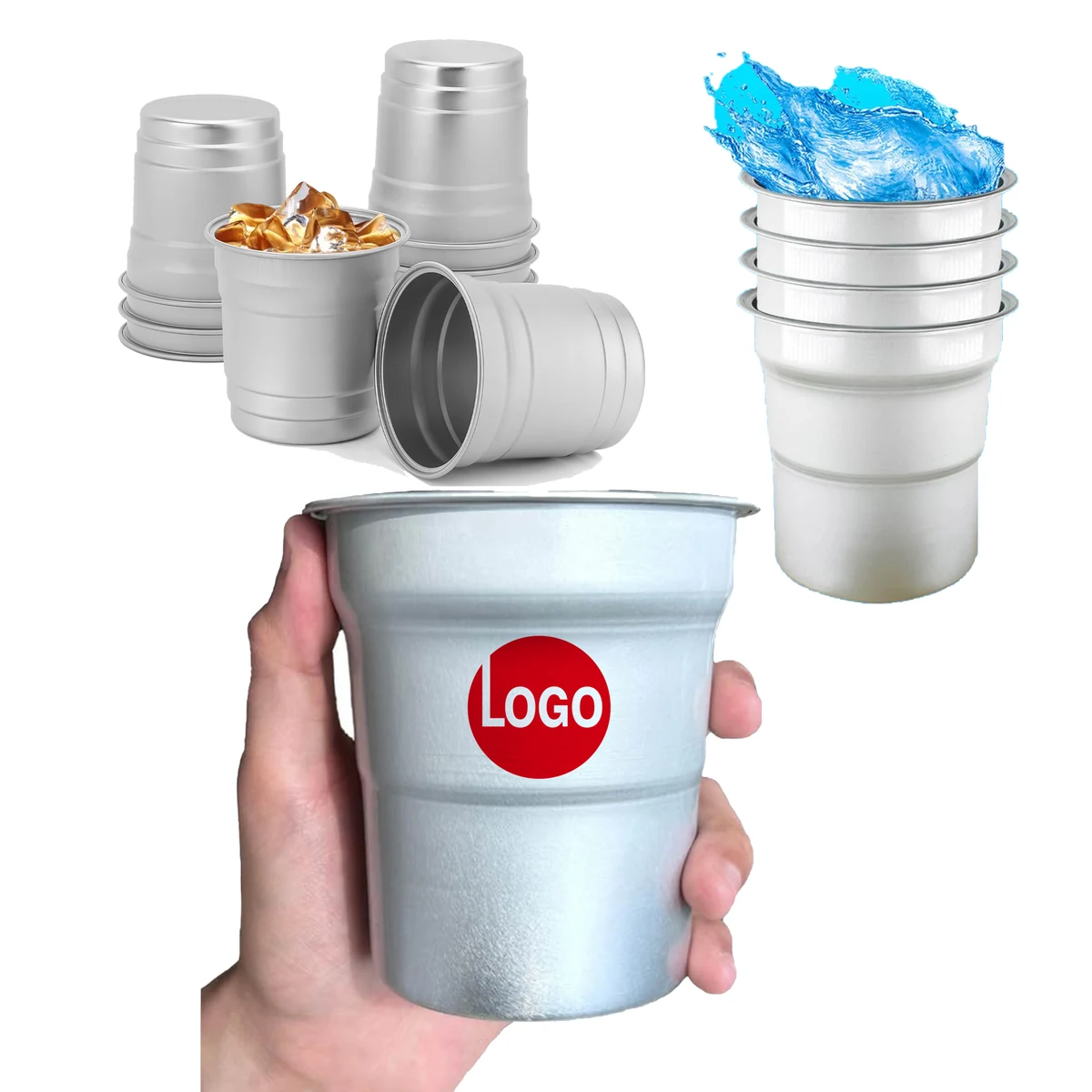 Recyclable Aluminum Party Cup with Easy-Drink Lip 1
