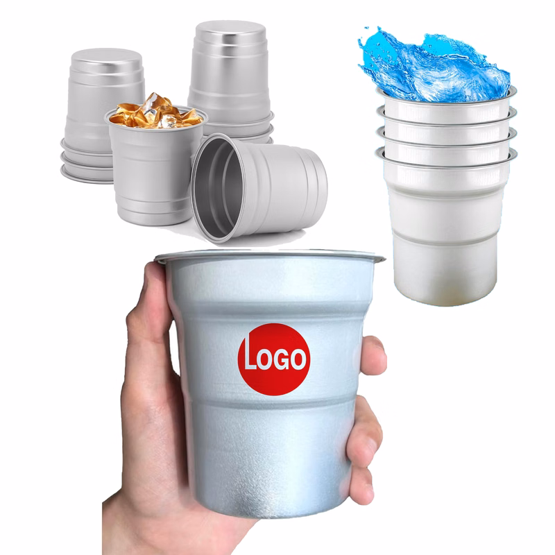 Recyclable Aluminum Party Cup with Easy-Drink Lip