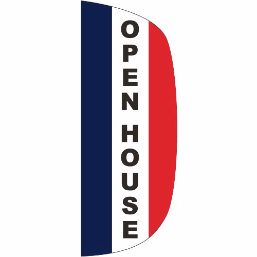 "OPEN HOUSE" 3' x 8' Message Flutter Flag