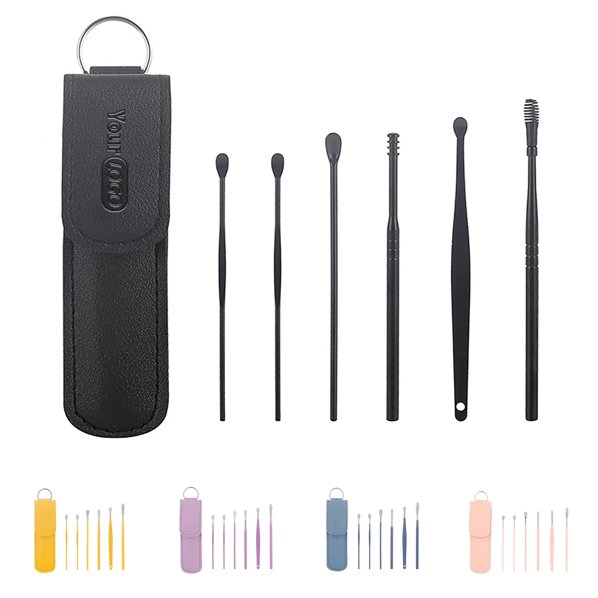 Stainless Steel Ear Spoon Cleaning Tool Six Piece Set 1