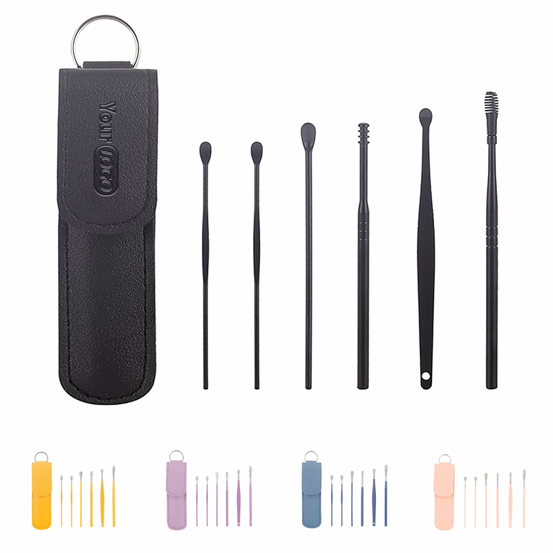 Stainless Steel Ear Spoon Cleaning Tool Six Piece Set