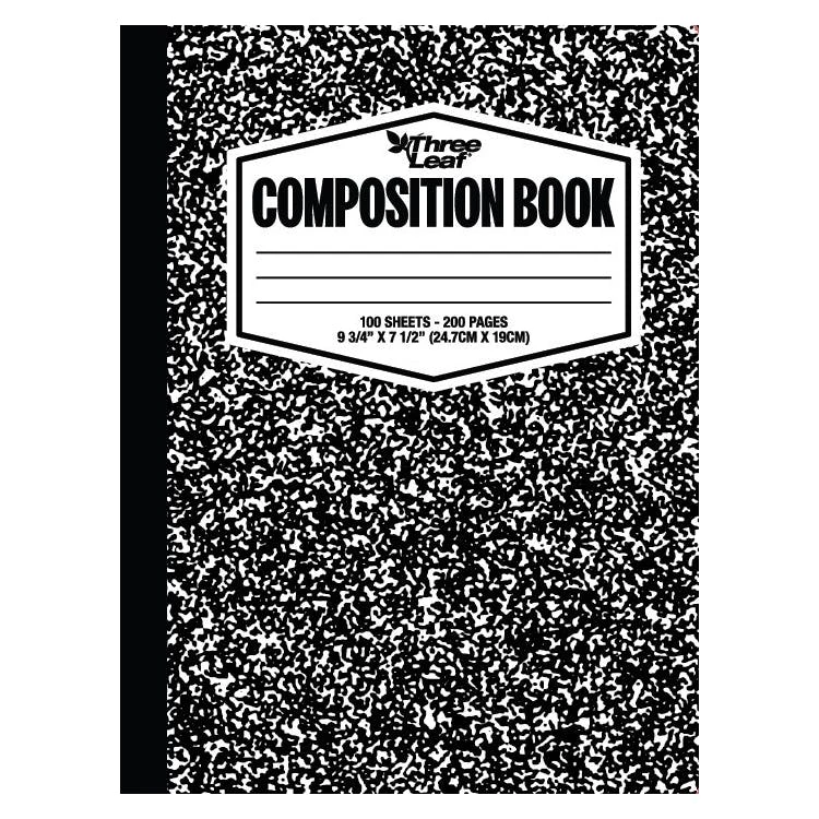 College Ruled Composition Notebooks - 100 Sheets Black 1