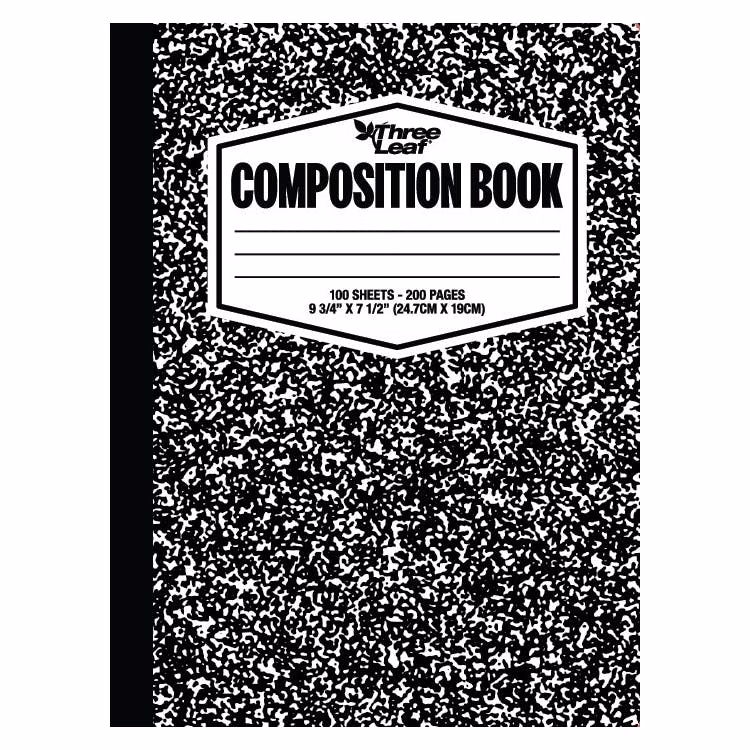 College Ruled Composition Notebooks - 100 Sheets Black