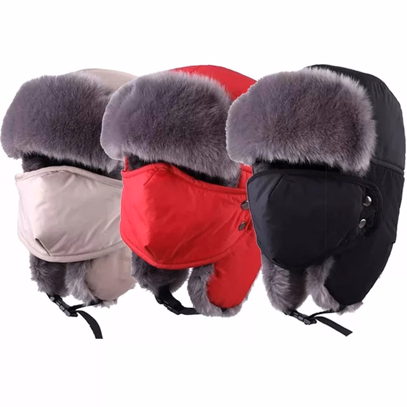 Winter Outdoor Skiing Warm Windproof Hat With Face Mask