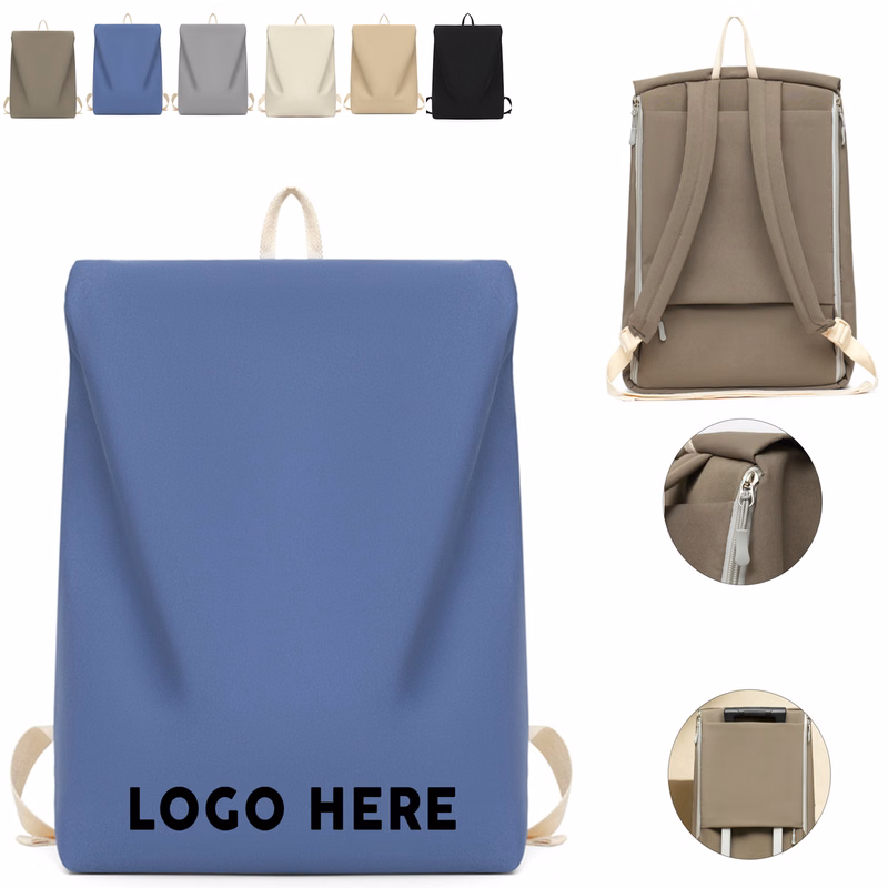 Minimal Side Zip Laptop Travel Backpack