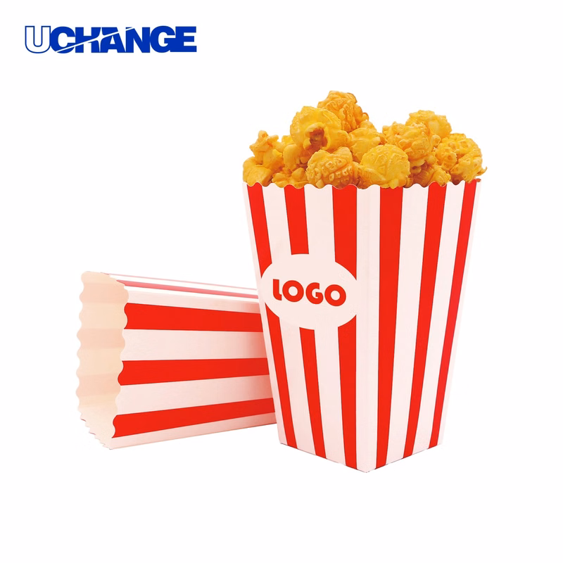 Open Top Paper Popcorn Box for Concessions