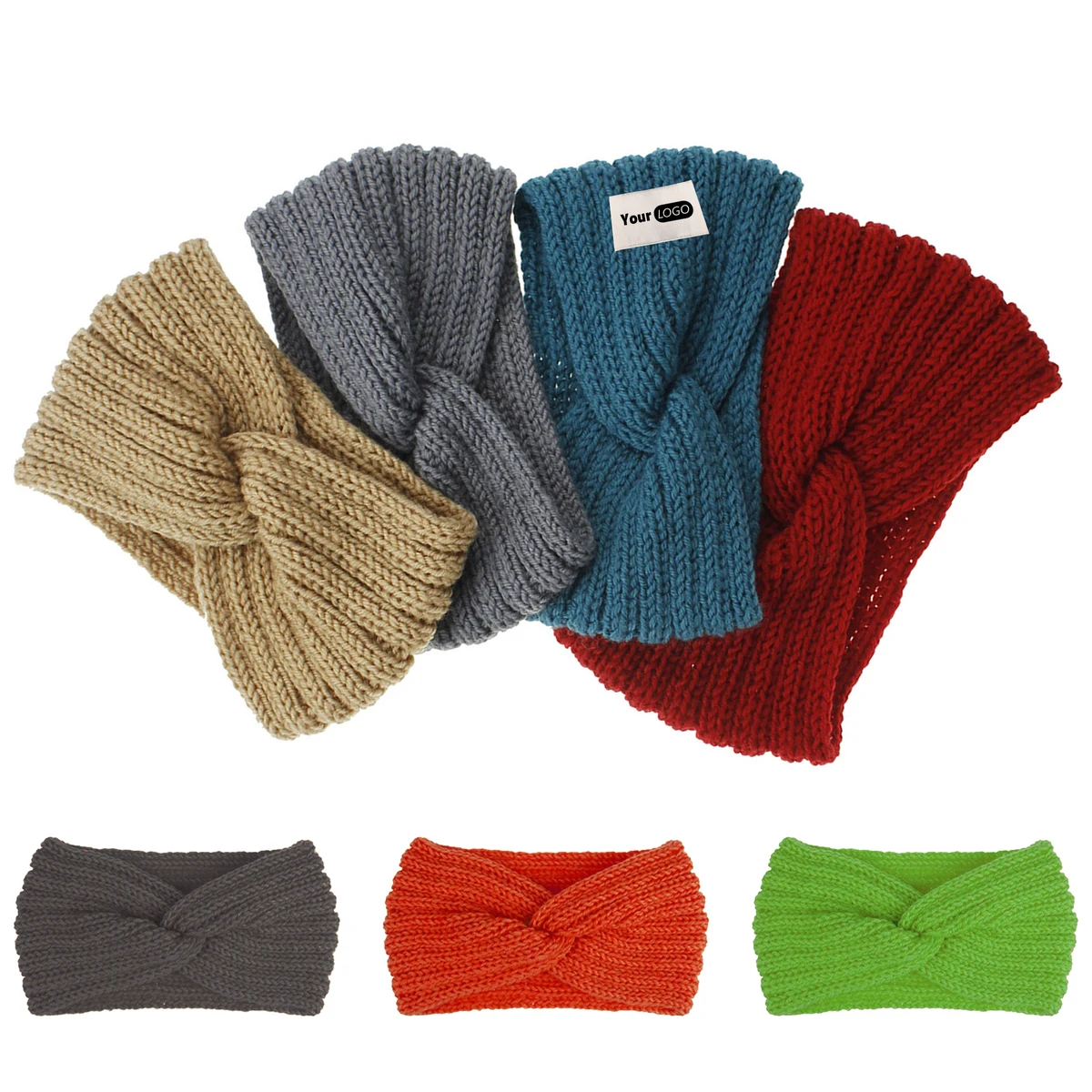 Acrylic Yarn Knit Ear Warmer With Custom Logo Option 1