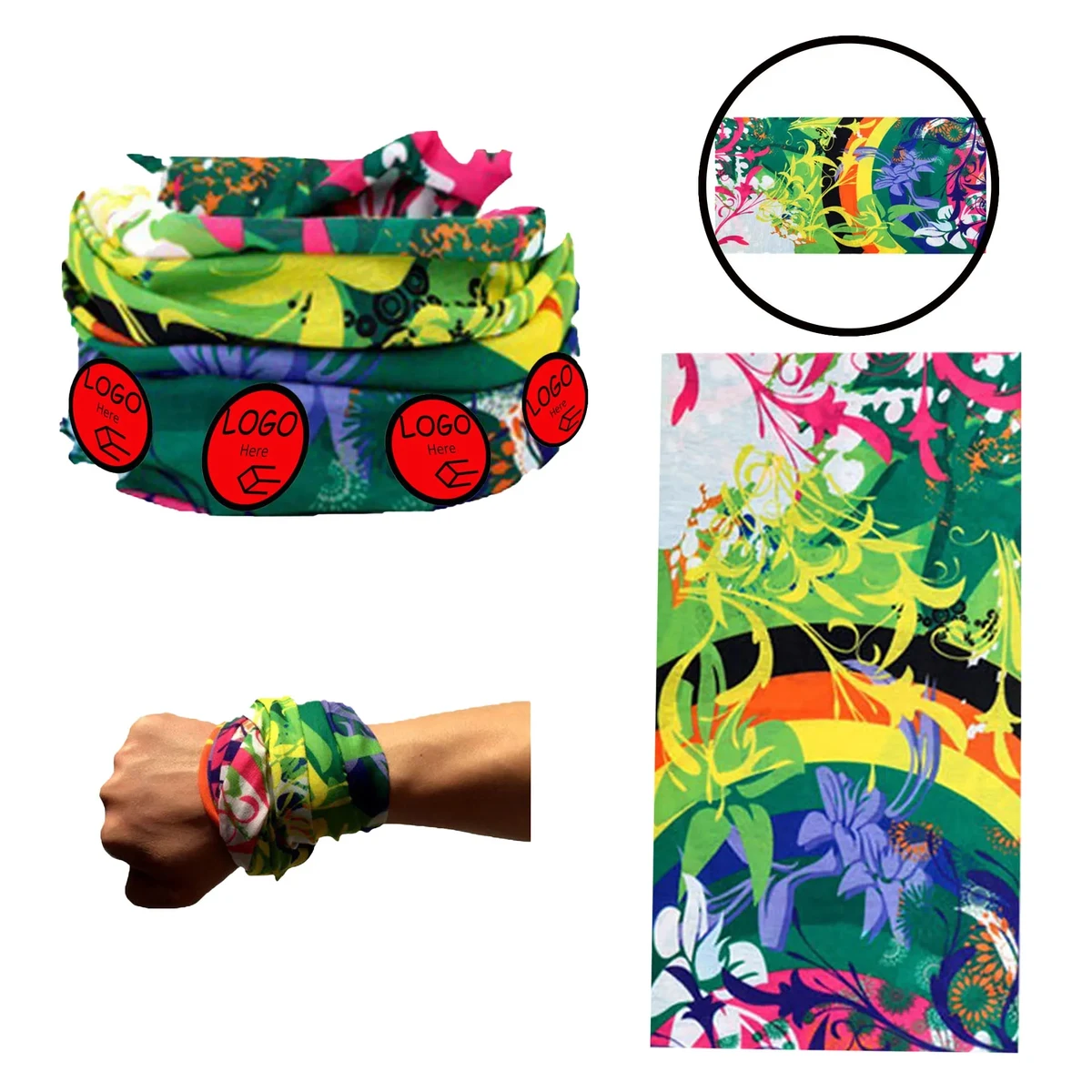 Full Color Polyester Bandana Headscarf Mask 1