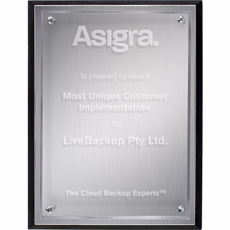 Alumo Tech Silver Rectangle Plaque (9"x 10"x 1") Laser Engraved