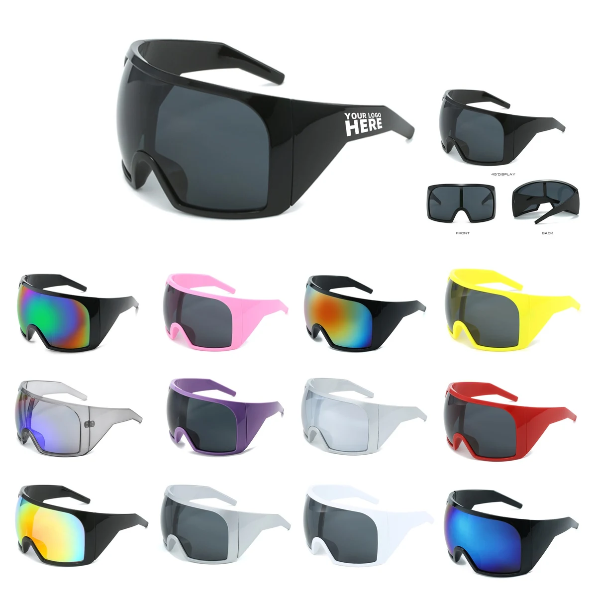 Oversized Wrap Around Sunglasses 1
