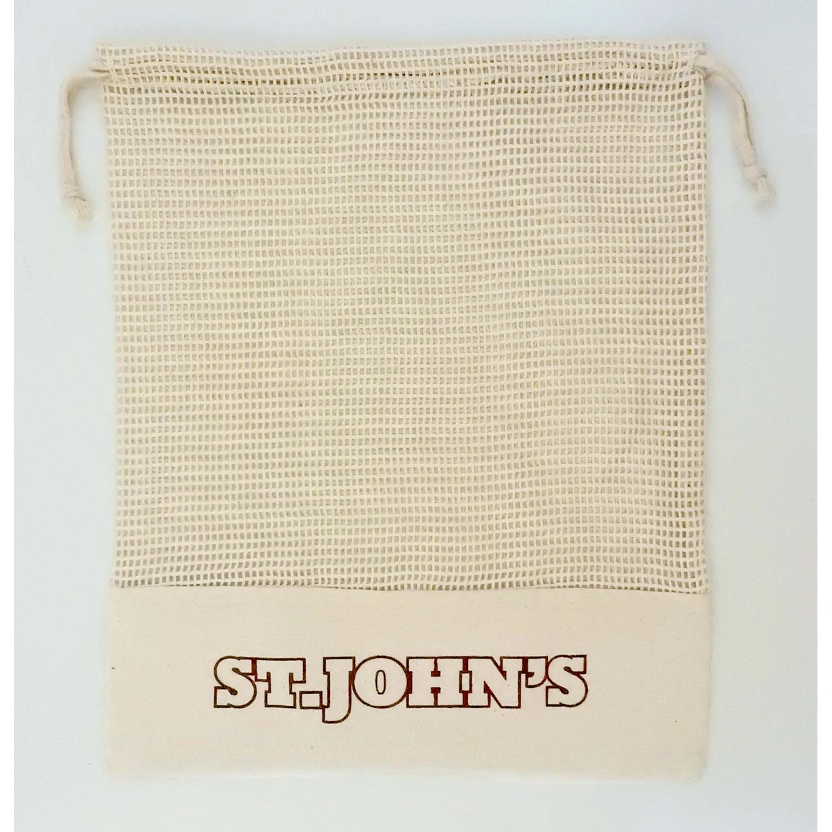 "Koa" Mesh 100% Natural Cotton Drawstring Bag 11.5 x 14.5" 1