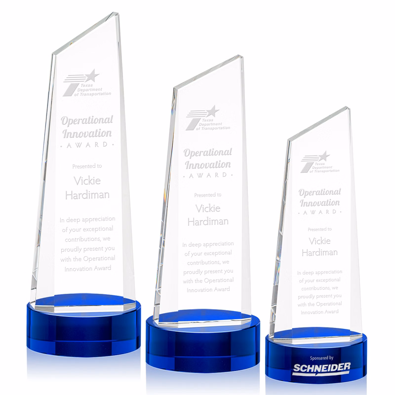 Belmont Tower Award on Stanrich Base - Blue