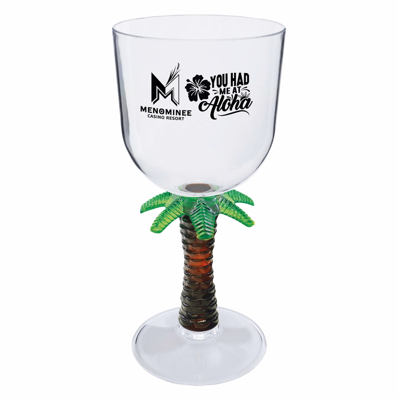 14oz Novelty Stem Plastic Wine Goblet