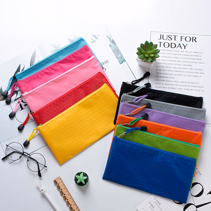 Canvas Zipper Stationery Bag 100MOQ