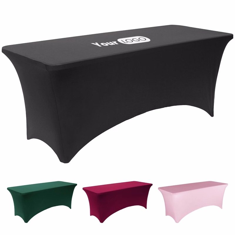 Microfiber Cloth Customizable Stretch Table Cover For Events
