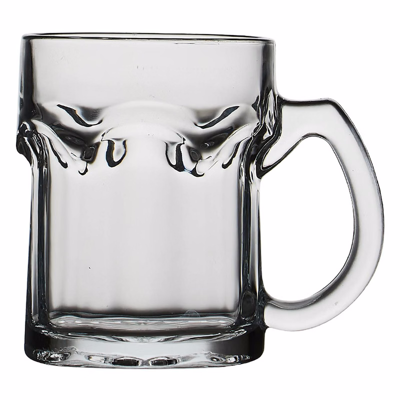 17oz Classic Thick Glass Mug w/ Handle