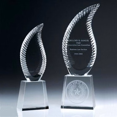 Crystal Harmony Flame Trophy