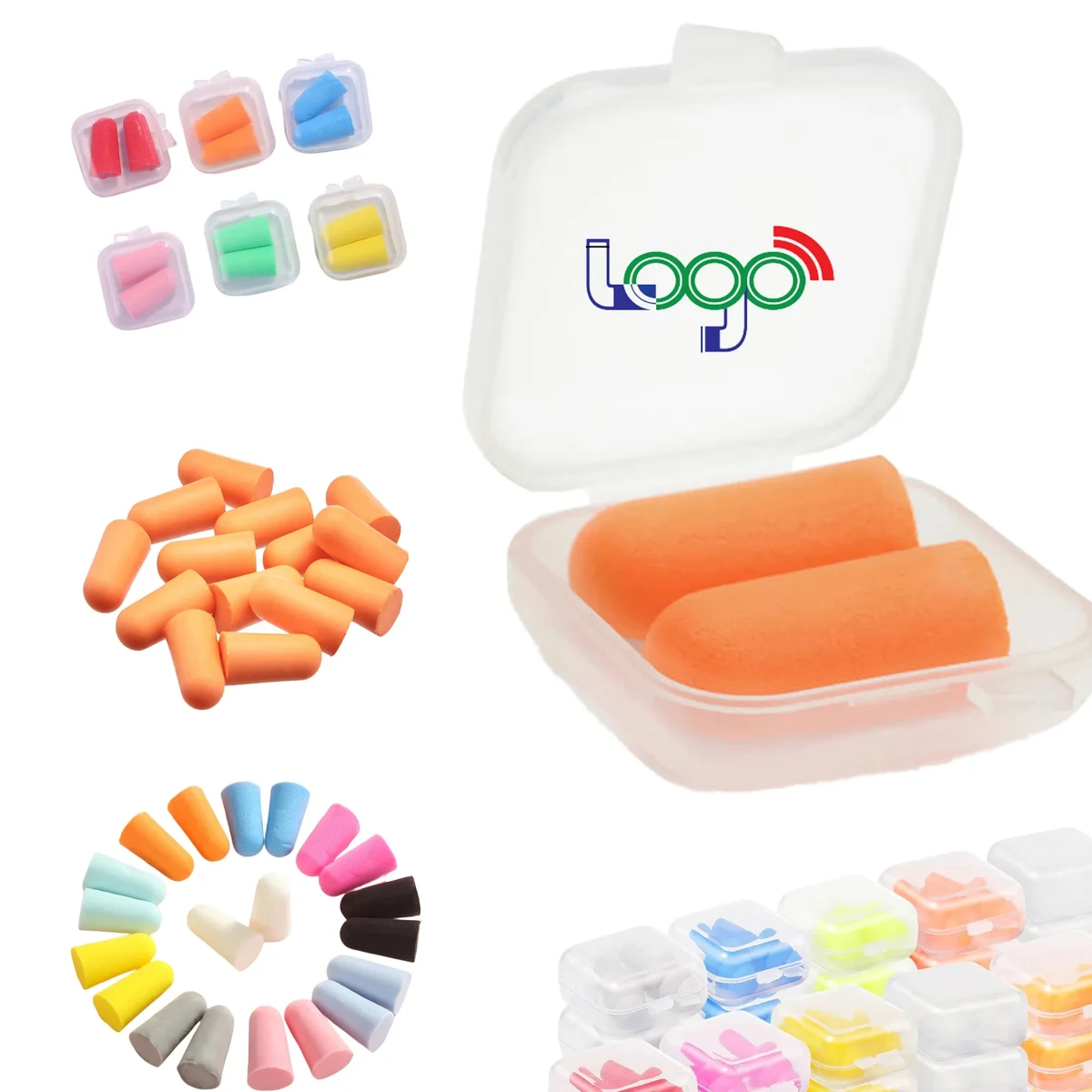 Custom Logo Blackout Soft Foam Earplugs With Travel Case 1