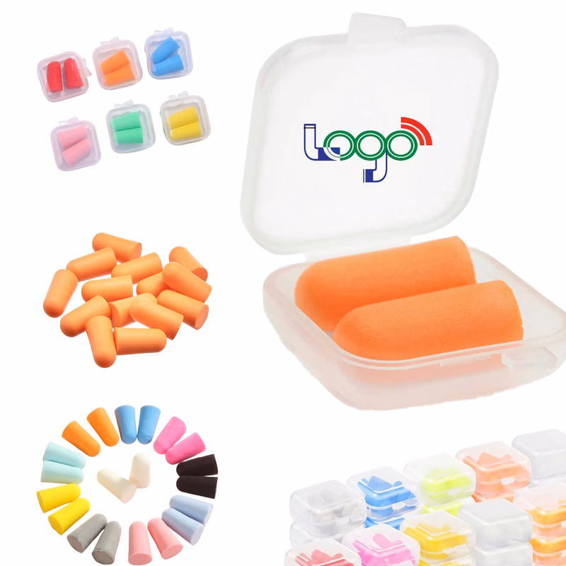Custom Logo Blackout Soft Foam Earplugs With Travel Case