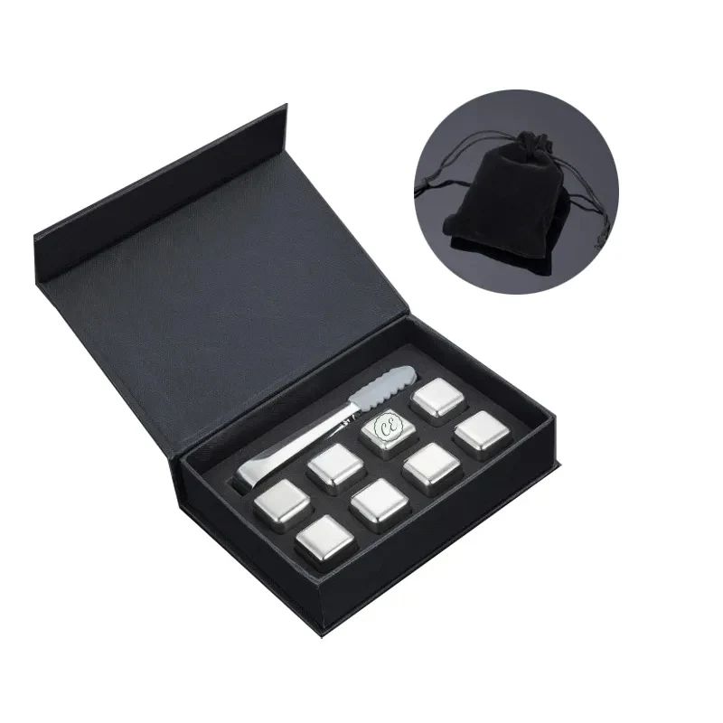 8 Pack Stainless Steel Whiskey Chilling Rocks 1