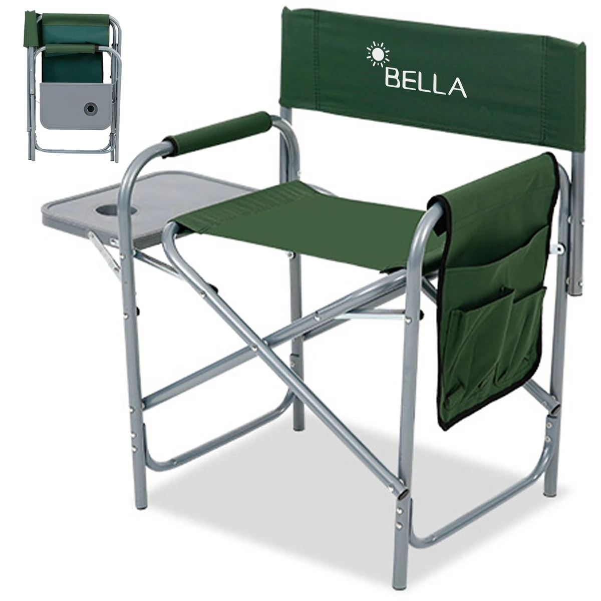 Steel folding camping chair beach high armchairs 1