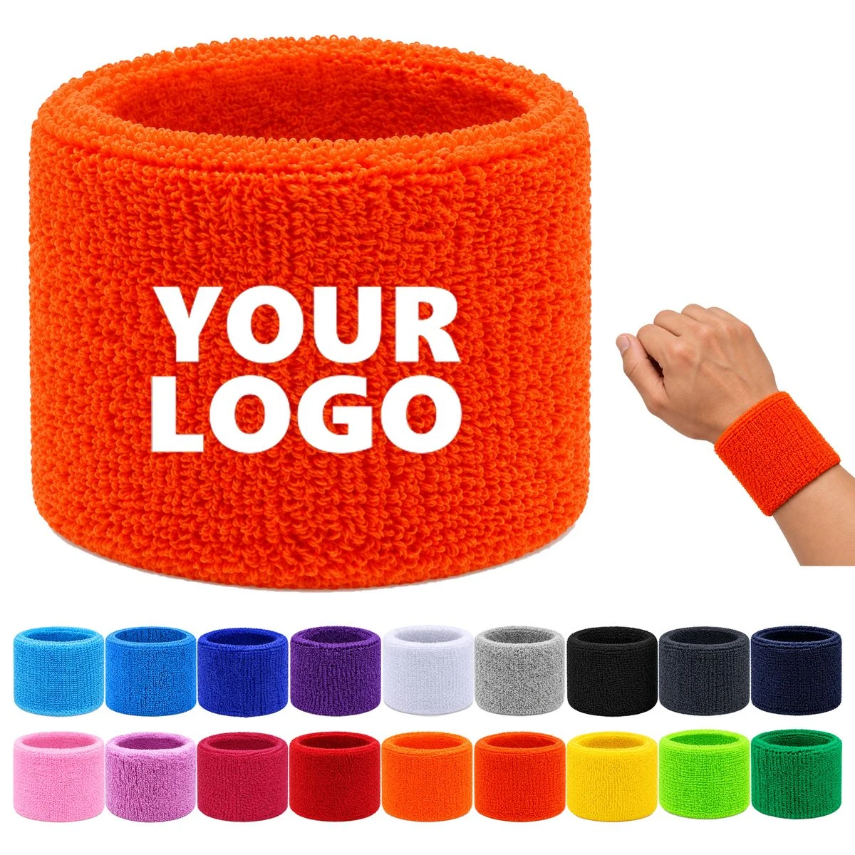Solid Color Sports Sweat Wristband 1