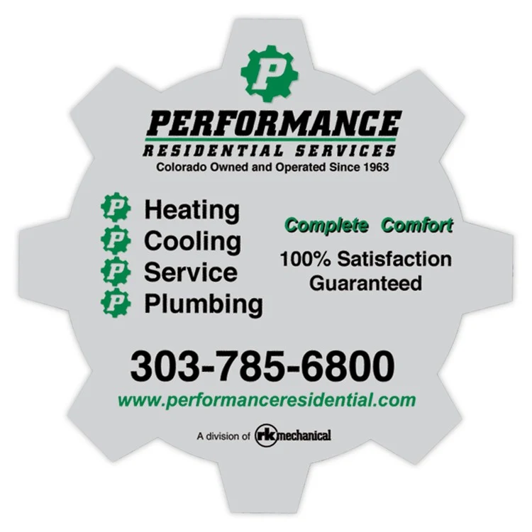 Vinyl Label (3.5"x3.5") Gear Shape 1