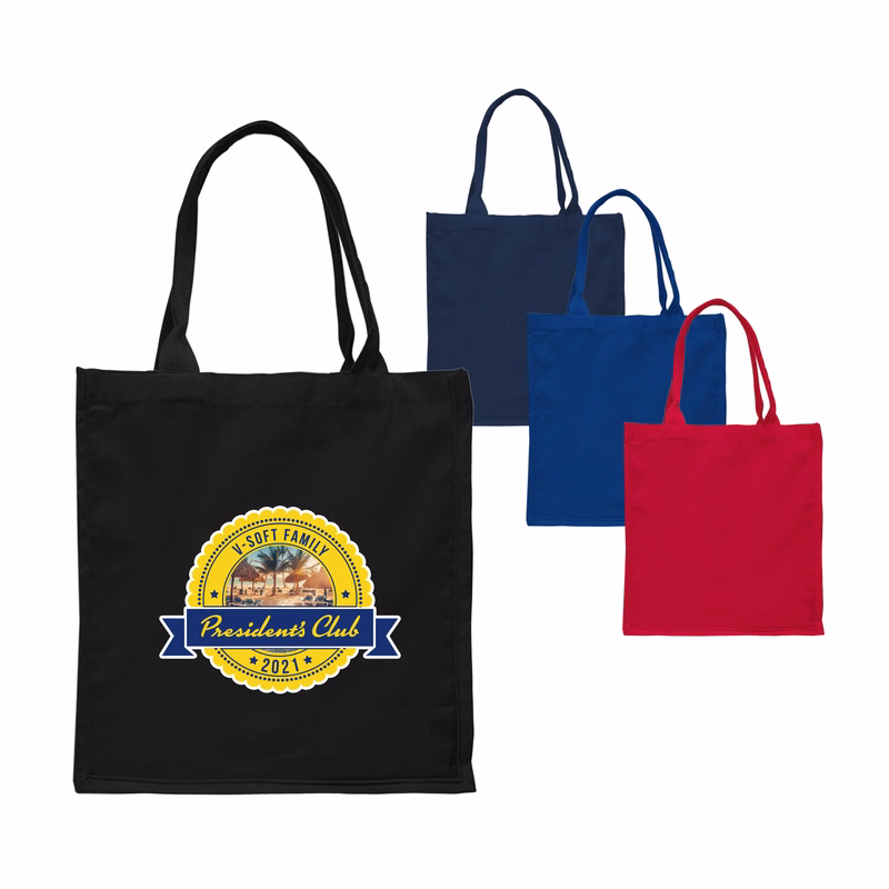 6 oz. 100% COTTON SHEETING FANCY SHIPPING TOTE BAG