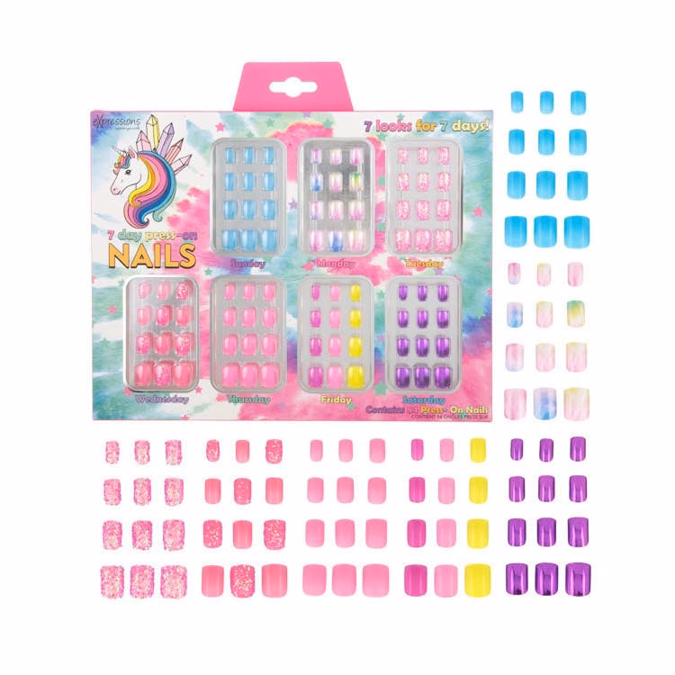 Press-On Nails Manicure Collection - 84 Pieces Unicorn