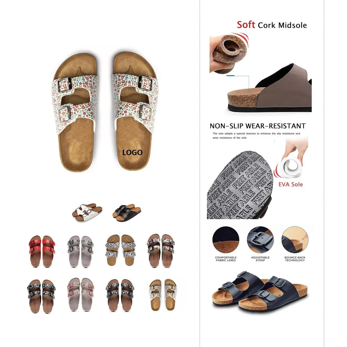 Cork Footbed Sandal Footwear 1