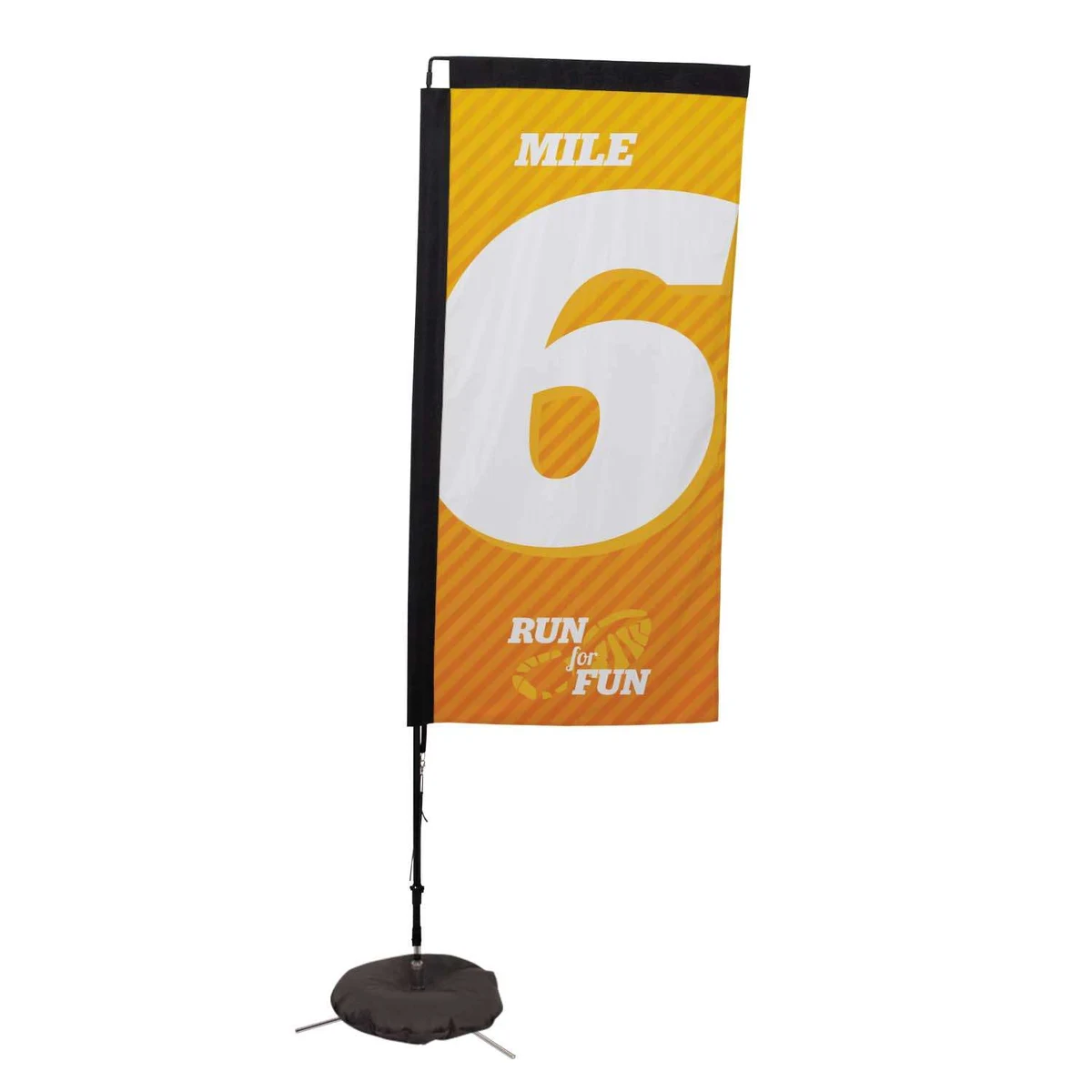 7' Premium Rectangle Sail Sign Kit (Single-Sided with Scissor Base) 1