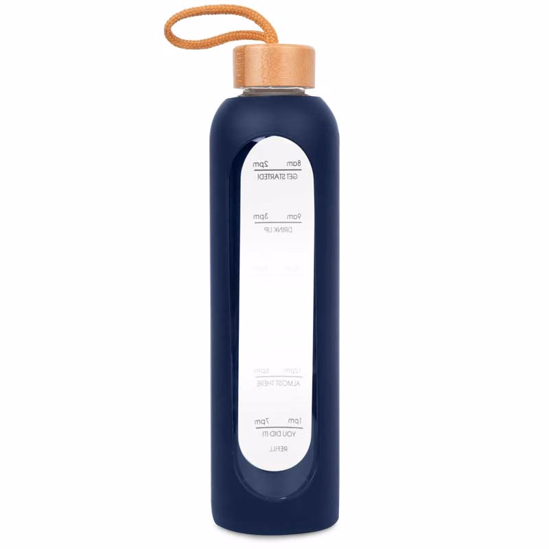 36 Oz Drink Up Glass Silicone Water Tumbler
