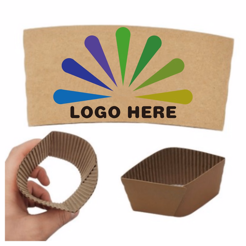 Custom Premium Printed Kraft Coffee Cup Sleeves
