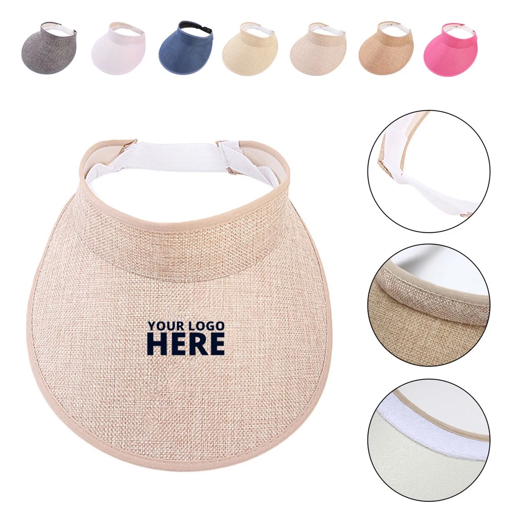 Linen Sun Visor Hat 1