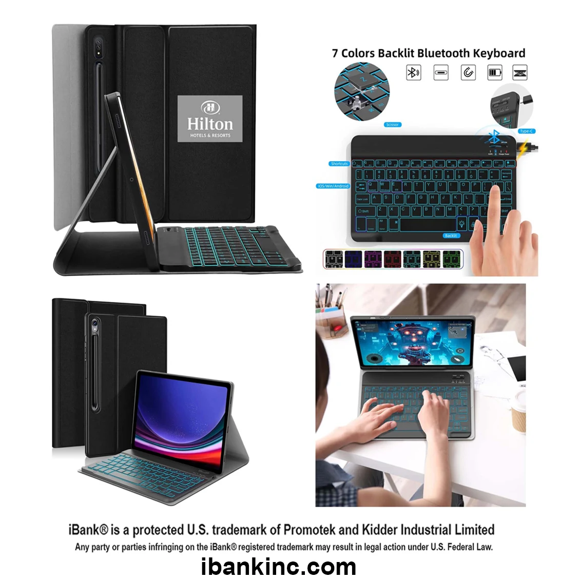 iBank ® Bluetooth Keyboard Case for Galaxy Tab A8 10.5". Free Shipping 1