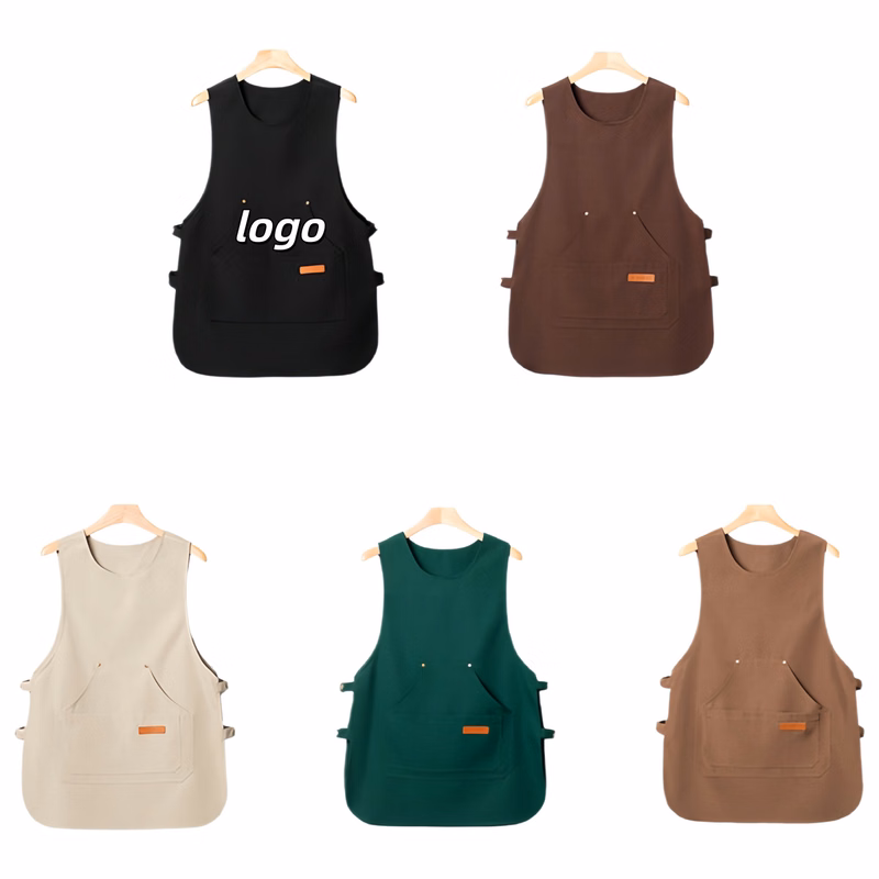 Canvas Vest Apron With Pocket